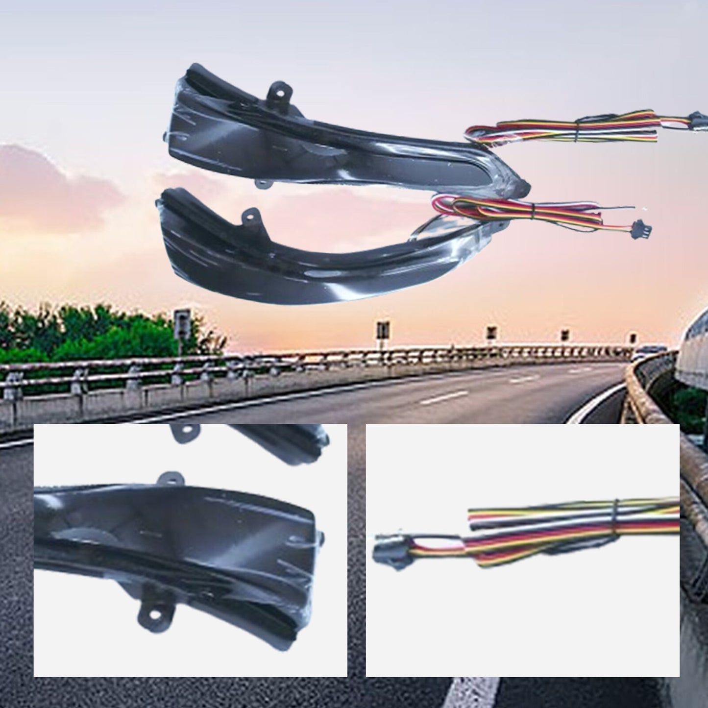 RGB LED Mirror Sequential Signal Light Fog Light for Infiniti Q50 Q60 2014-2022