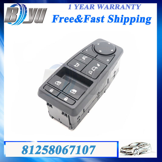 Electric Power Master Window Switch Button 81258067107 for MAN TGX TGL TGM TGS