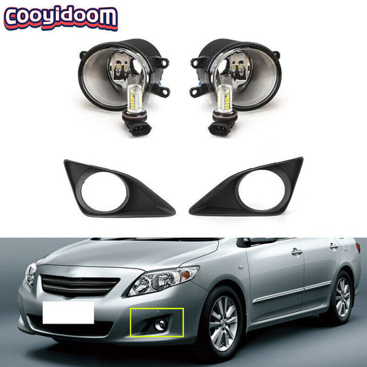 A pair of front bumper LED fog lights with bulbs are suitable for 2008-2010 for Toyota for Corolla .