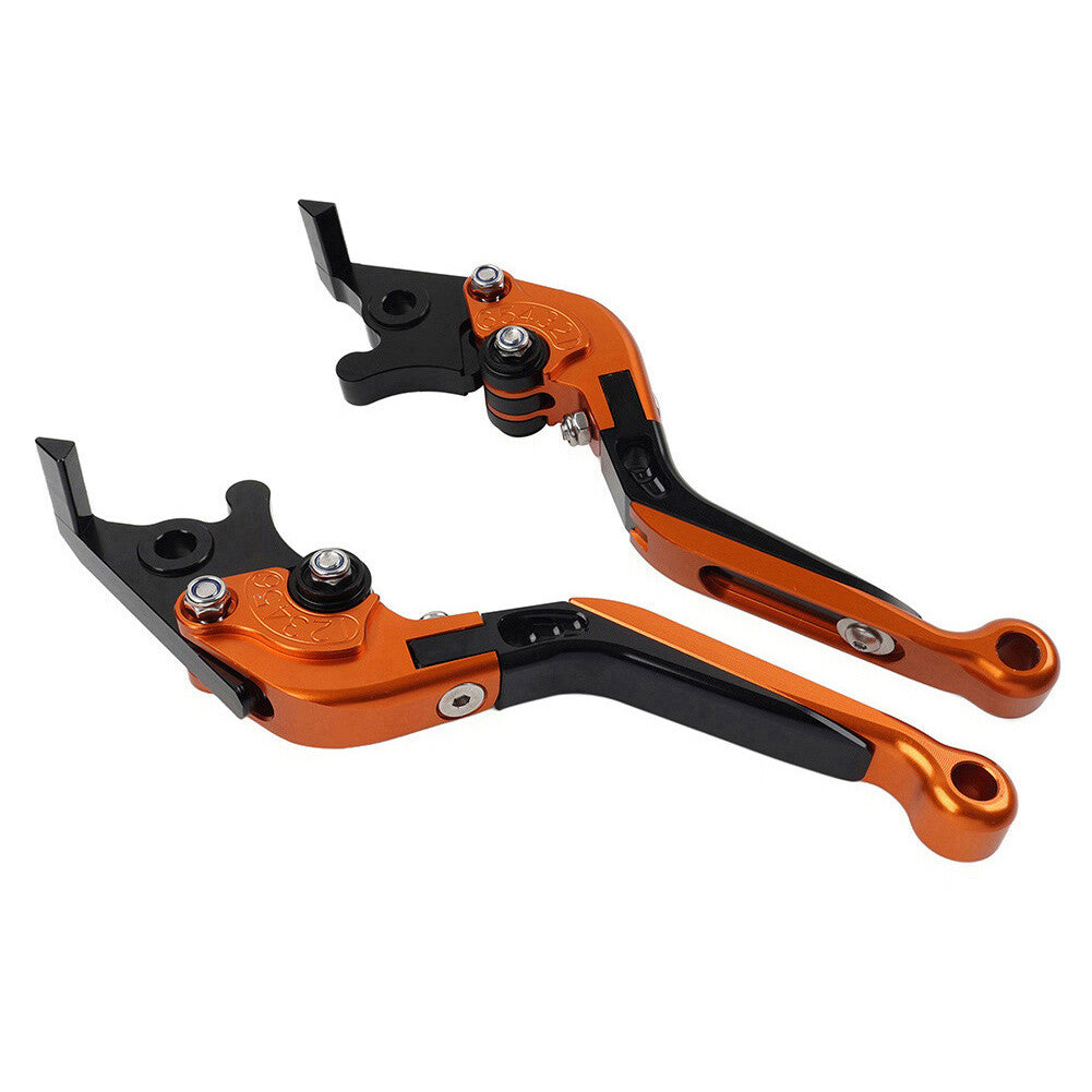 CNC Folding Extendable Brake Clutch Lever for Kawasaki ZX10R/RR/KRT 16-20 Orange