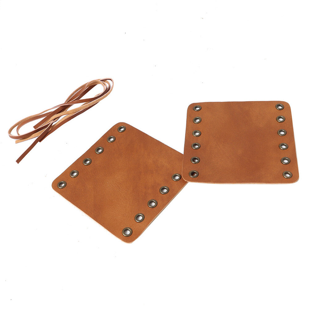 for Harley Cafe Racer Pair 22mm Hand Grips Leather Covers Retro Wraps Protector
