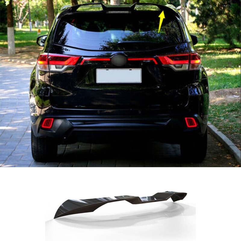 Rear Boot Trunk Ducktail Black Spoiler Wing Style for Toyota Highlander 14-2019