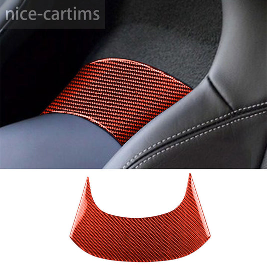 Red Carbon Fiber Rear Center Panel Decor Cover for Chevrolet for Corvette C7 2014-19