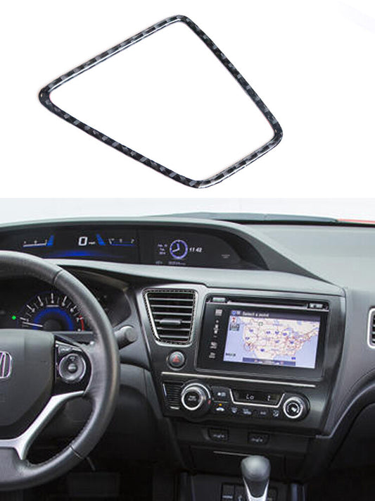 Central Air Outlet Frame Trim Carbon Fiber Sticker for Honda for Civic Coupe 2013-15