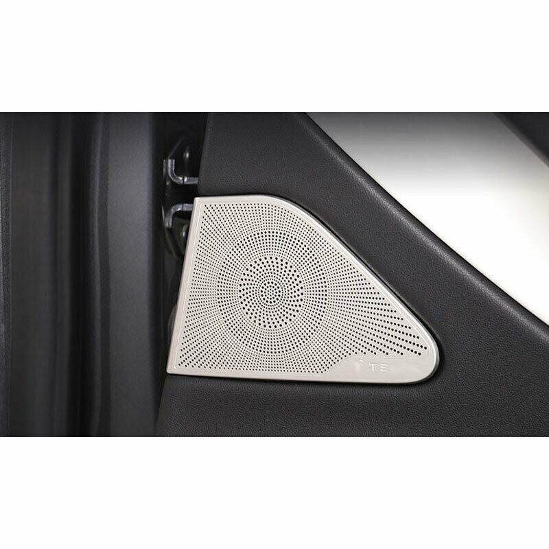 2pc for Tesla Model 3 2017-2023 Silver Steel Inner Rear Door Speaker Frame Cover