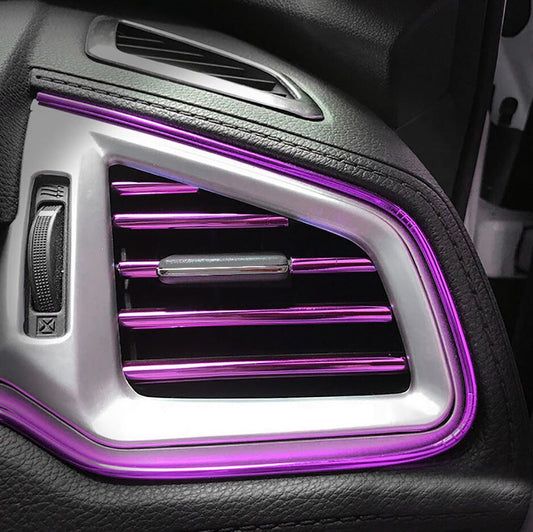 10-piece automotive air conditioning socket decorative molding trim strip in purple  for ford