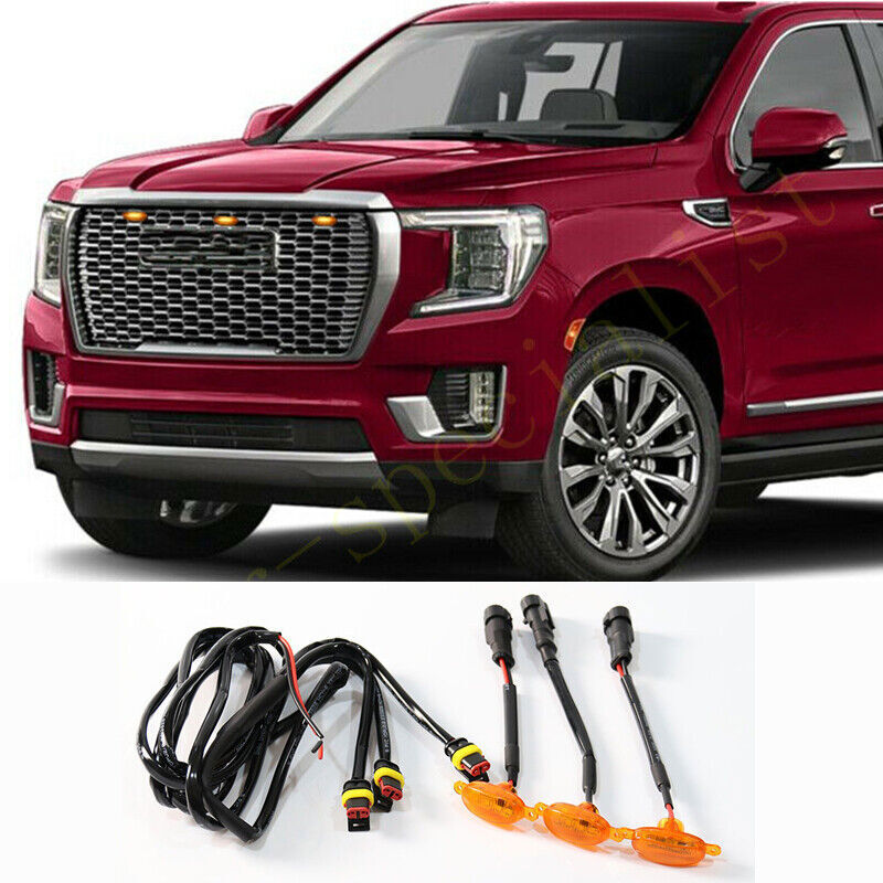 for GMC for Yukon XL 2021-2024 yellow Style Grill LED Marker Light Kit
