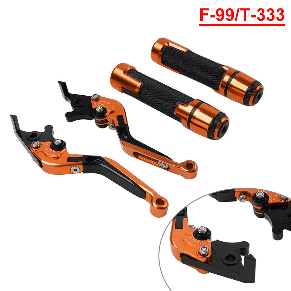 Folding Extendable Brake Clutch Levers Handlebar Grips Set For Speed Triple 1050