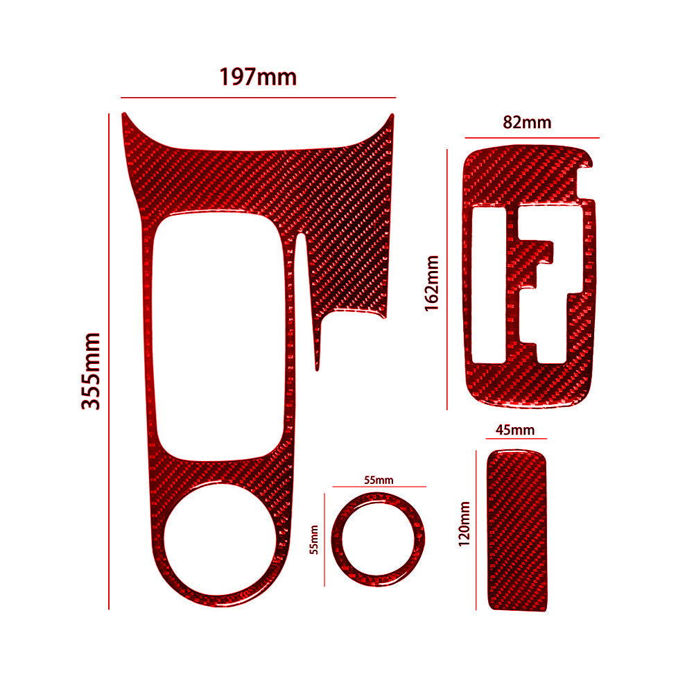 Red Carbon Fiber Automatic Gear Shift Panel for Mitsubishi Outlander 2014-2016