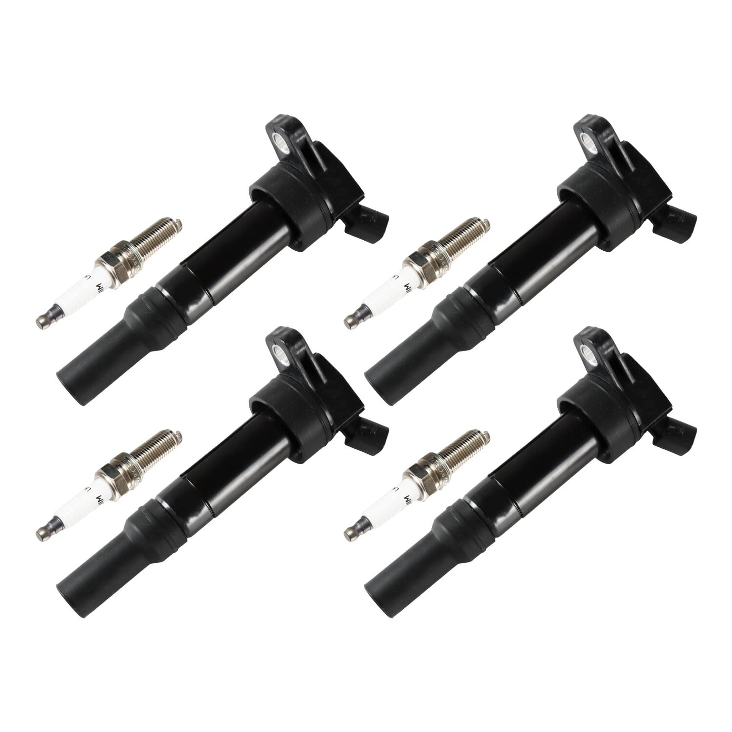 4pcs Ignition Coils and Spark Plugs for Hyundai for Kia for Elantra for Tucson Forte UF651