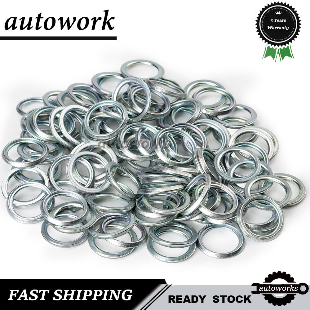 100x Fit for Mitsubishi Oil Drain Plug Crush Washer Gasket B6 MD050317