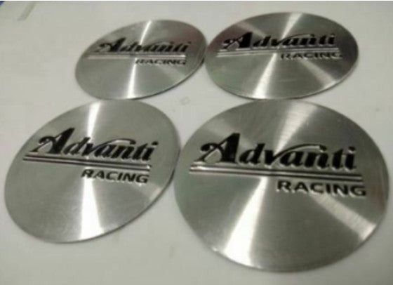 4x45mm Advanti Racing Wheel Center Hub Sticker Rim Sticker Silver