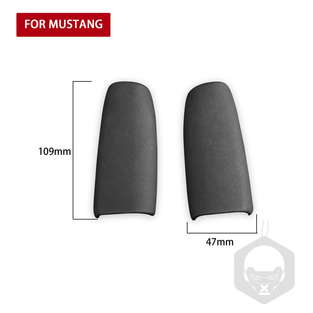 PU Leather Dark Gray Car Handbrake Grips Trim for Ford for Mustang 2015+ Accessories