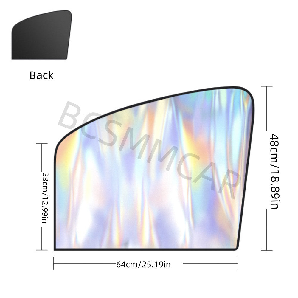 2pcs Magnetic Car Side Front Window Sun Shade Cover Mesh Shield UV Protection