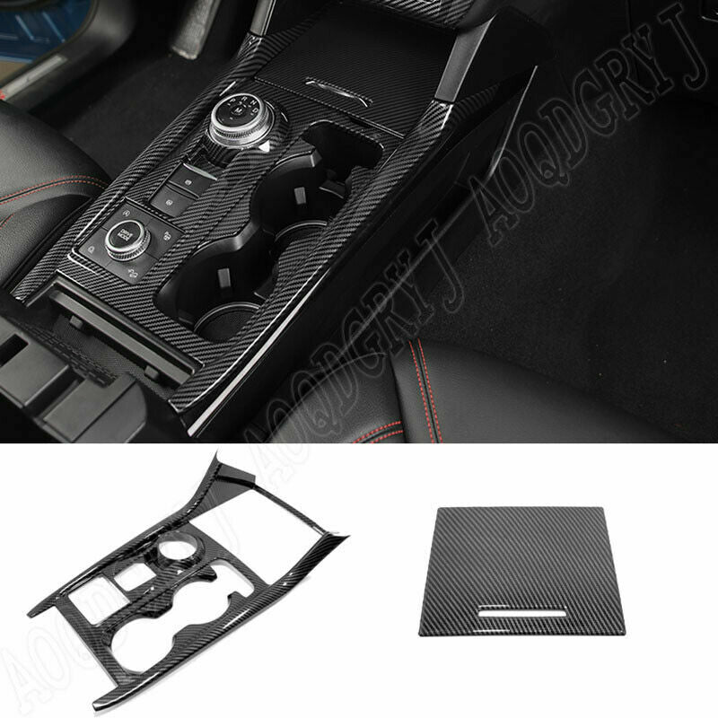 Carbon fiber ABS Gear Shift Box Panel Cover Stickers for Ford Explorer 2020-2022
