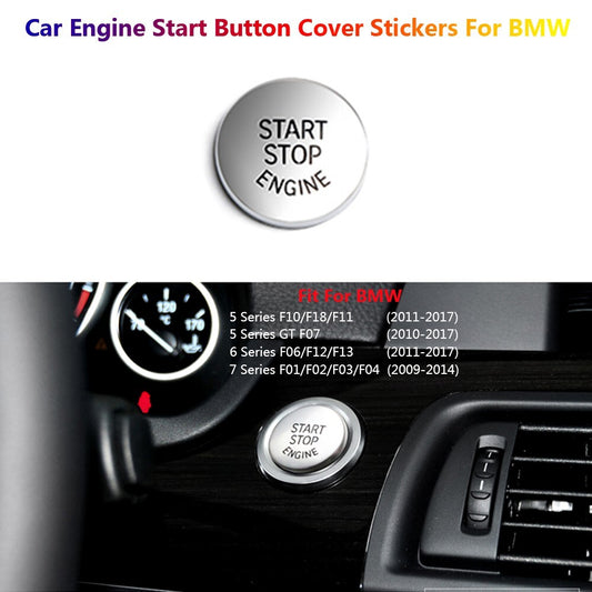 for BMW 5 7 Series F10 F07 F06 F01 Car Ignition Start Stop Button Cover Stickers