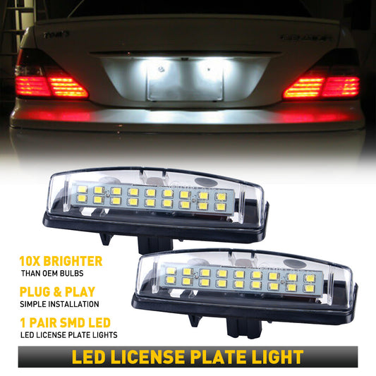 for Toyota for Camry for Sienna Yaris White LED License Number Plate Light Tag Rear Lamp