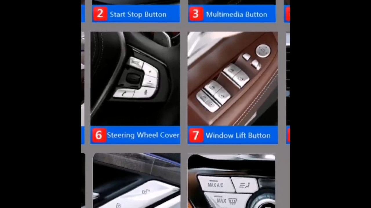 Stainless for BMW 5 Series G30 Car Interior Front Door Speaker Stereo Cover Trim