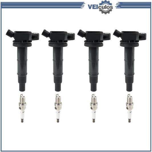 4Pcs Ignition Coil  Iridium Spark Plug Set for Lexus for Scion for Pontiac HS250h 2.4L