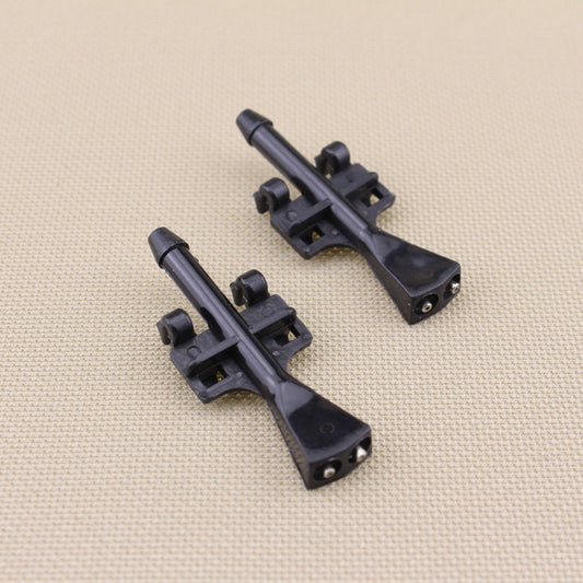 2X Front Windscreen Washer Jet Nozzle Spray Black for Vauxhall Merica 2003-2010