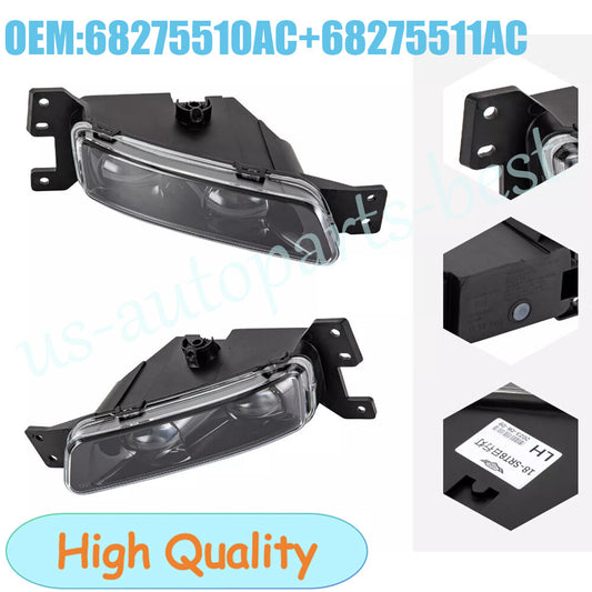 Bumper Fog Light Pair for Dodge Durango SRT 2018-2022 2023 LED DRL Driving Lamp