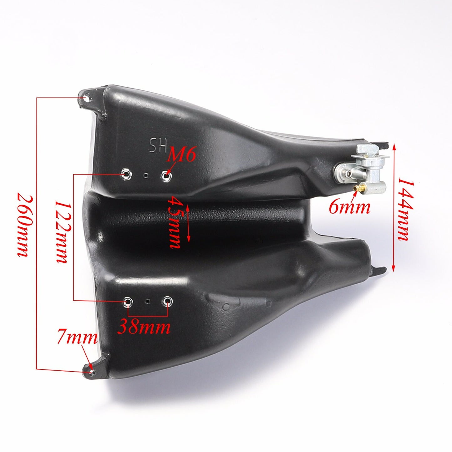 Plastic mudguard kit for CRF70 and XR70 Thumpstar Dirt Pit bicycles (125cc/140cc) with fuel tank.