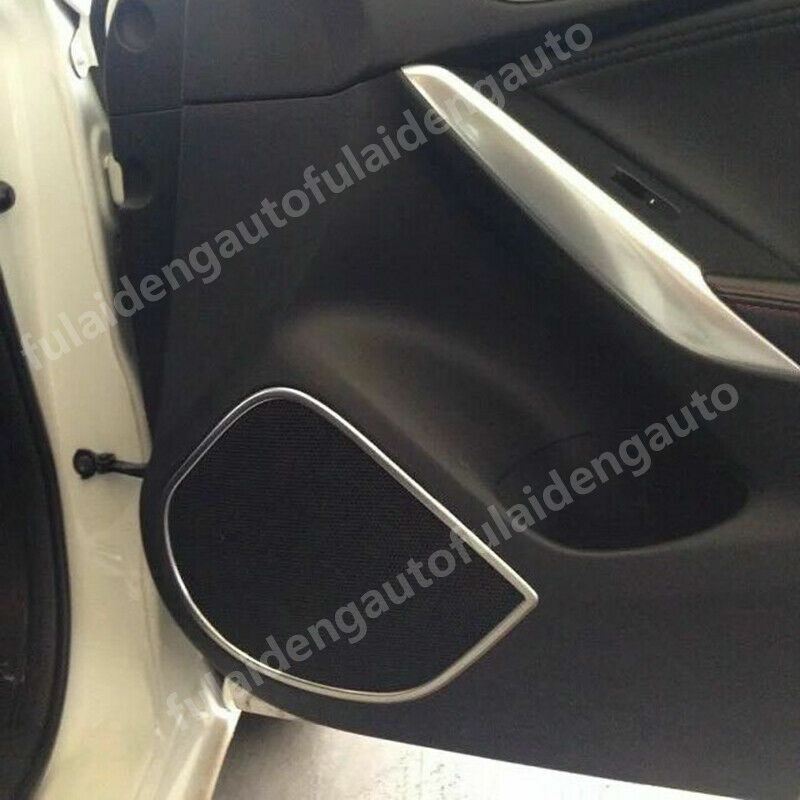 4X for Mazda 6 Atenza 2014-18 Matte Interior Door Speaker Decoration cover Trim