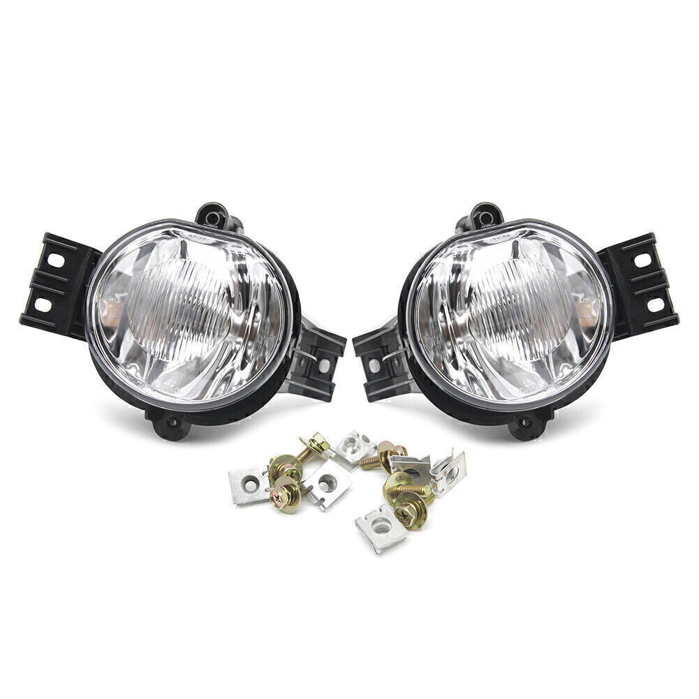 1 PAIR Front Fog Light Lamps LH+RH Clear for Dodge for Ram 1500 2500 3500 02-08