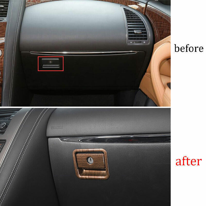 for Co -Pilot Storage Box Handle Sticker Fit for Nissan Armada Y62 2017-20 Wood Grain