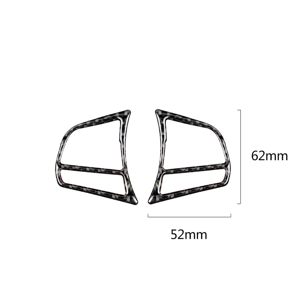 Carbon Fiber Steering Wheel Button Frame Trim Cover for BMW 3 Series F30 2013-18