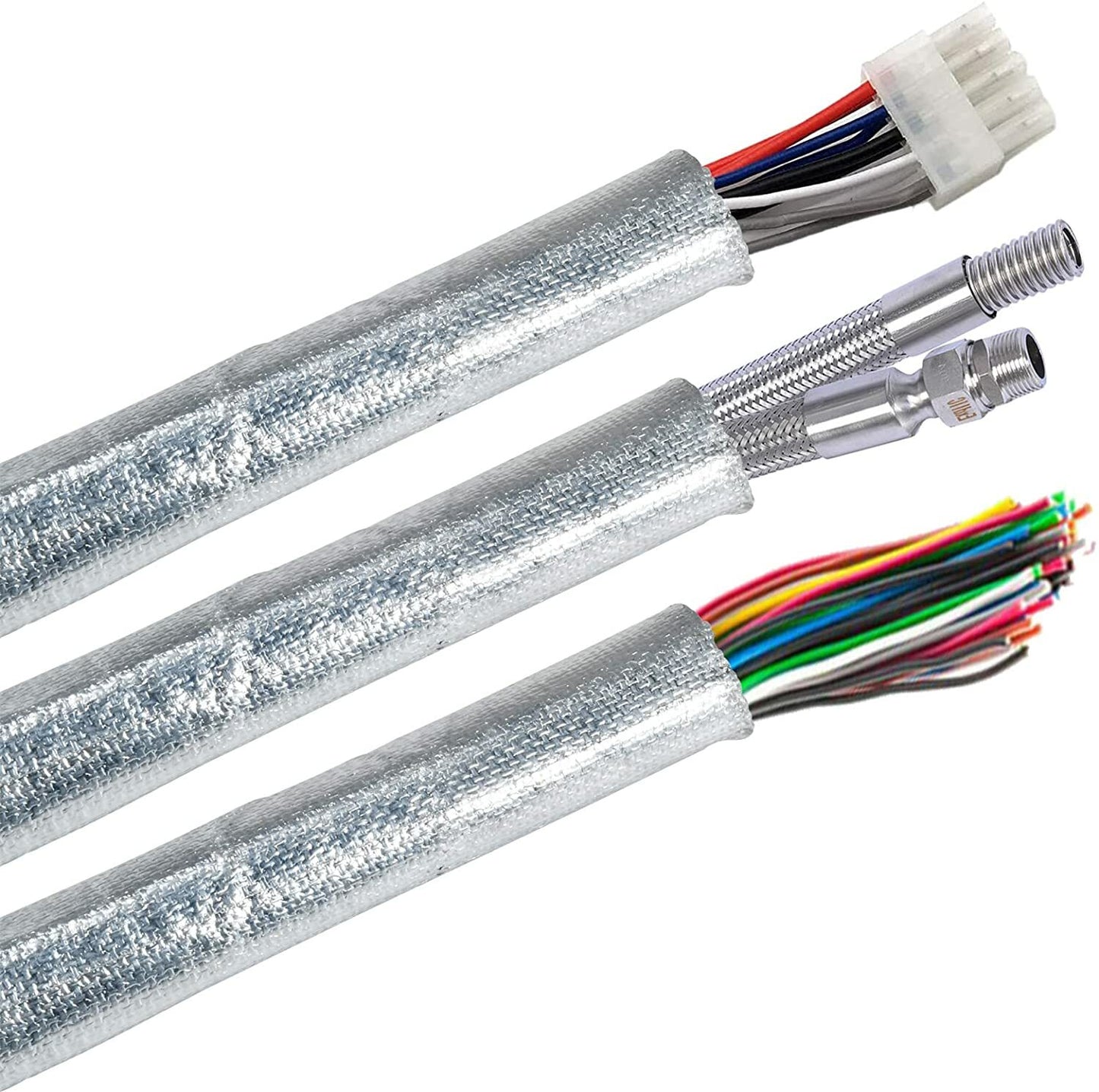 Aluminized Heath Sleeve 3/4-inch ID x 10-foot heat insulation plug line for automobiles
