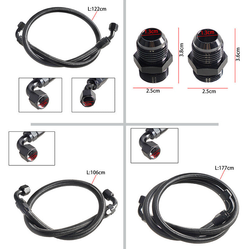 10AN Transmission Cooler Hose Fitting Kit for 6.6 Duramax LLY/LBZ/LMM 06-10