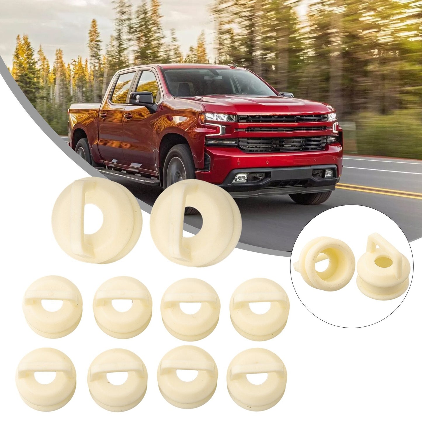 Premium 10ps Repair Kit for Chevy For Silverado Shifter Cable Linkage Bushing