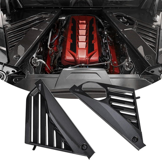 Carbon fiber engine mount panel cover for 2020-2024 for Corvette C8 GM style