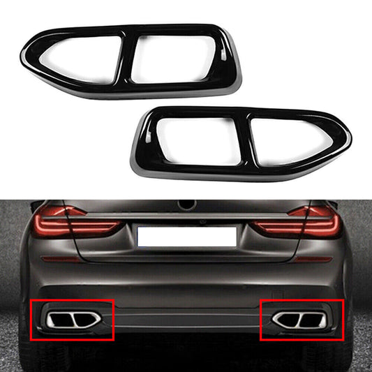 for BMW 7 Series G11 G12 16-18 Rear Tail Muffler Exhaust Pipe Output Cover Trims