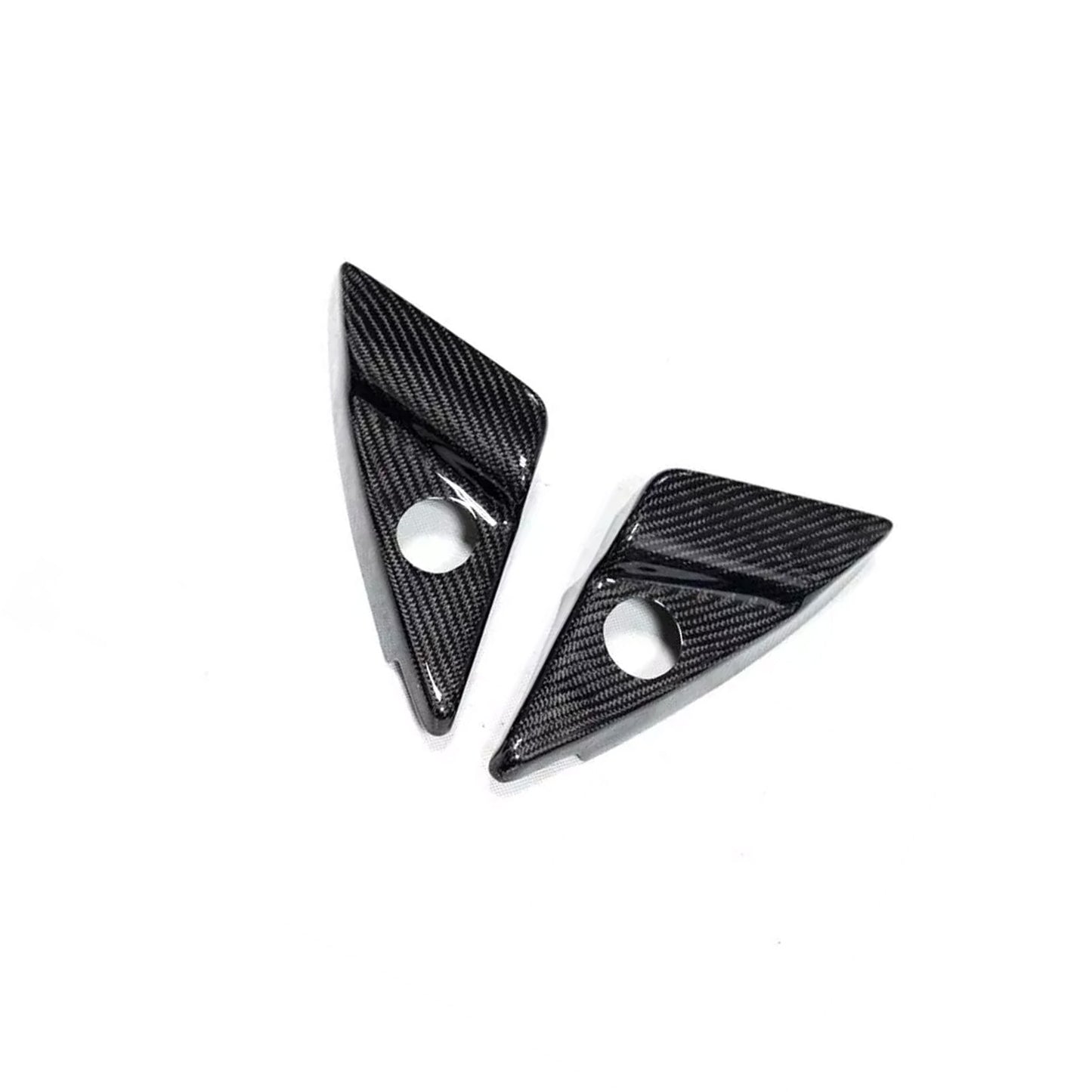 Carbon Fiber A Pillar Speaker Panel Cover Trim fit for Maserati GranTurismo 08-16 AT