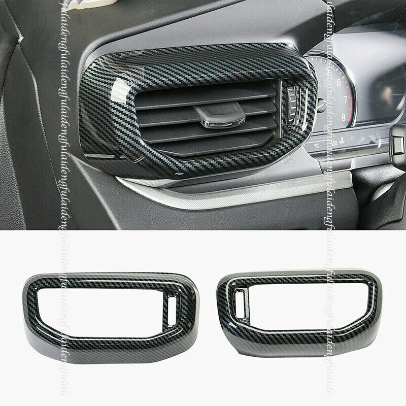2PCS for Ford Explorer 2020-2022 Carbon fiber Dashboard Side Air Vent Cover Trim