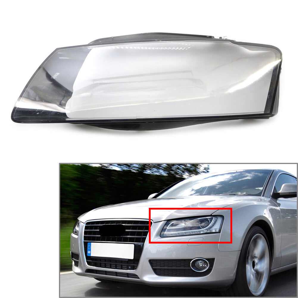 Car Front Headlight Lens Cover Headlamp Shell for Audi A5 S5 RS5 2008-2012 Left