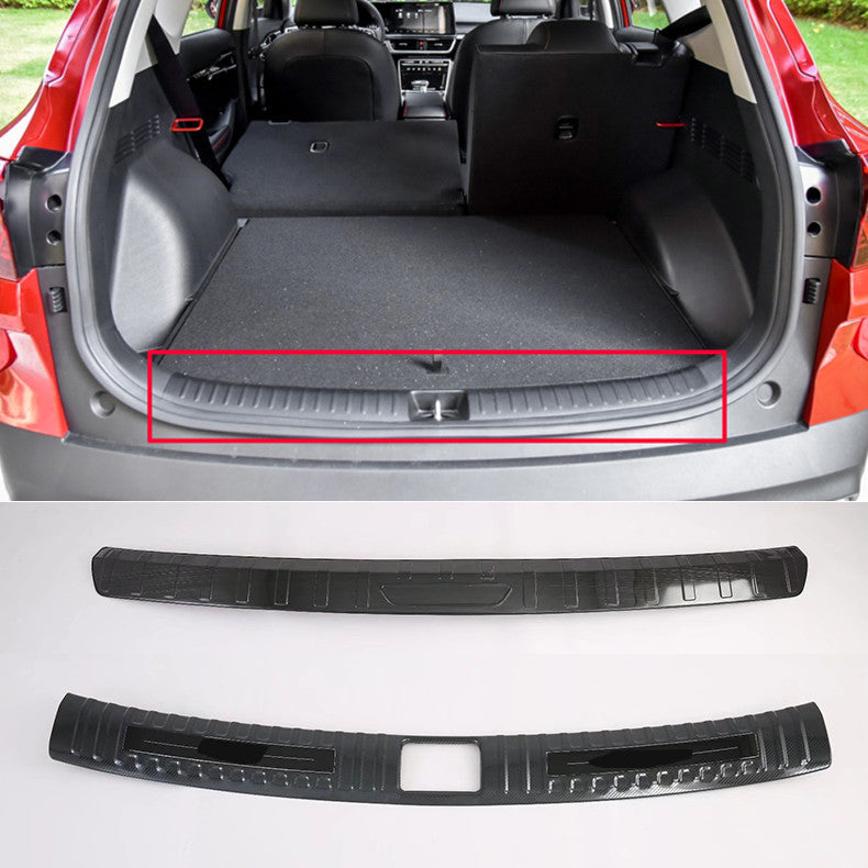 for Kia Seltos 20-23 Black Steel Rear Bumper Protector Guard Plate Cover Trim 2x