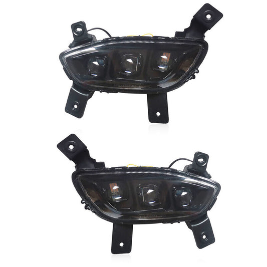 Pair LED Daytime Running Lamp Turn Signal FogLamp for Kia RIO UB Sedan 2011-2016