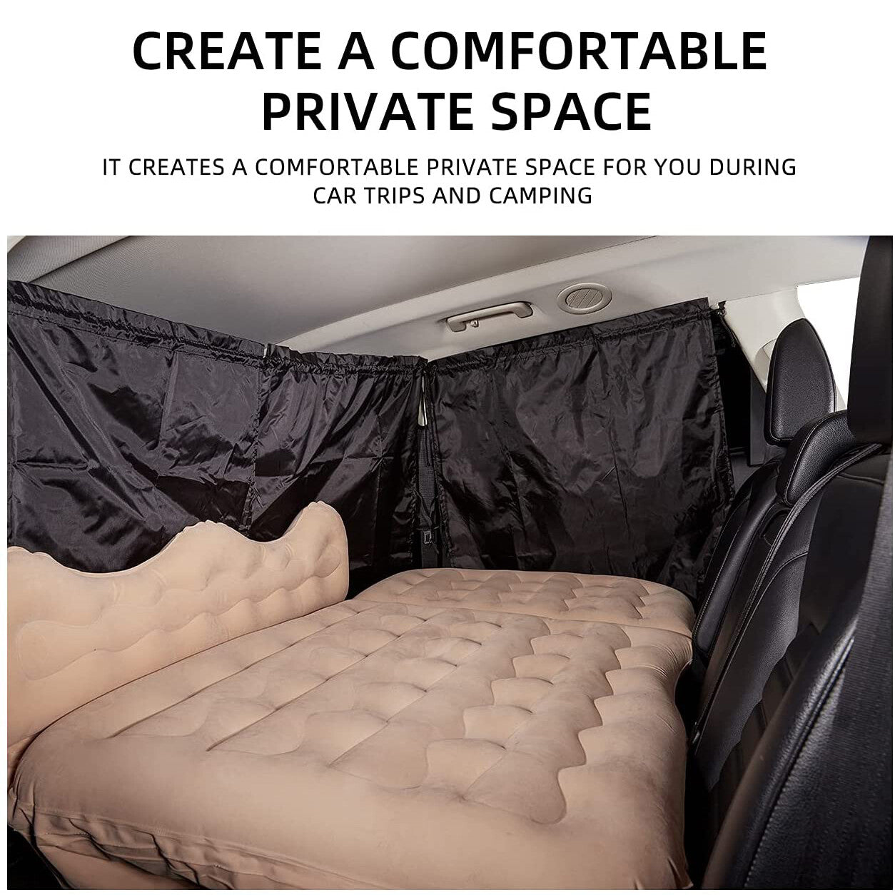 2 for Chevrolet Car Truck Divider Curtain Side Window Privacy UV Block Sun Shade