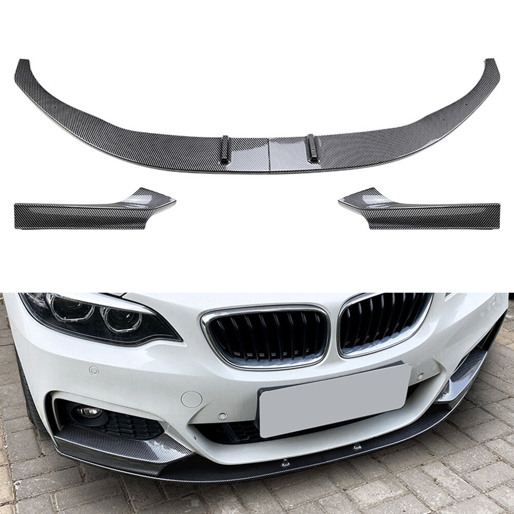 for BMW 2 Series F22 F23 M Front Bumper Spoiler Lip+Side Splitter Cover Trim