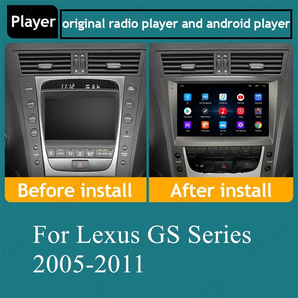 9 Android 11.0 Stereo Radio GPS Head Unit Wifi FM for Lexus GS Series 2005-2011