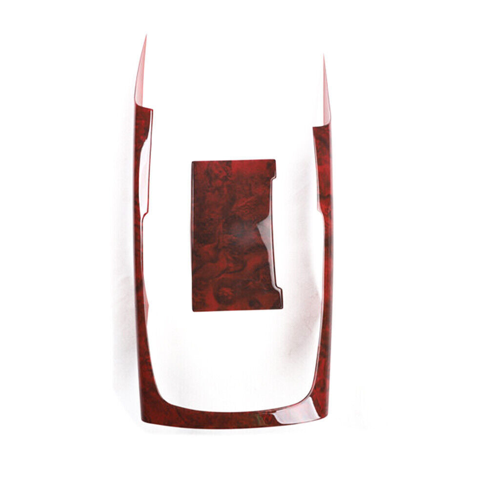 Car Console Gear Shift Frame Cover Trim 2PCS Fit for Audi A6L 2012-2018 Red Wood