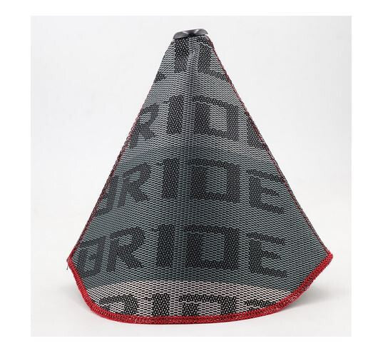 Car Gear Shift Knob Boot Racing Gearbox Protective Cover Premium Fabric Gray for Jaguar