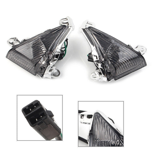 2x Smoke Front Turn Signals Lenses Fit for Kawasaki ZX14R ZX10R ZX636/ZX6R