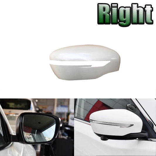 Right for Nissan Qashqai J11 X-Trail T32 2014-2020 Rearview mirror cover white