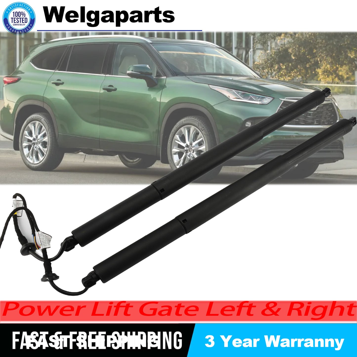 2x Rear Tailgate Power Hatch Lift Support Strut Fits 2021-2023 for Toyota Highlander