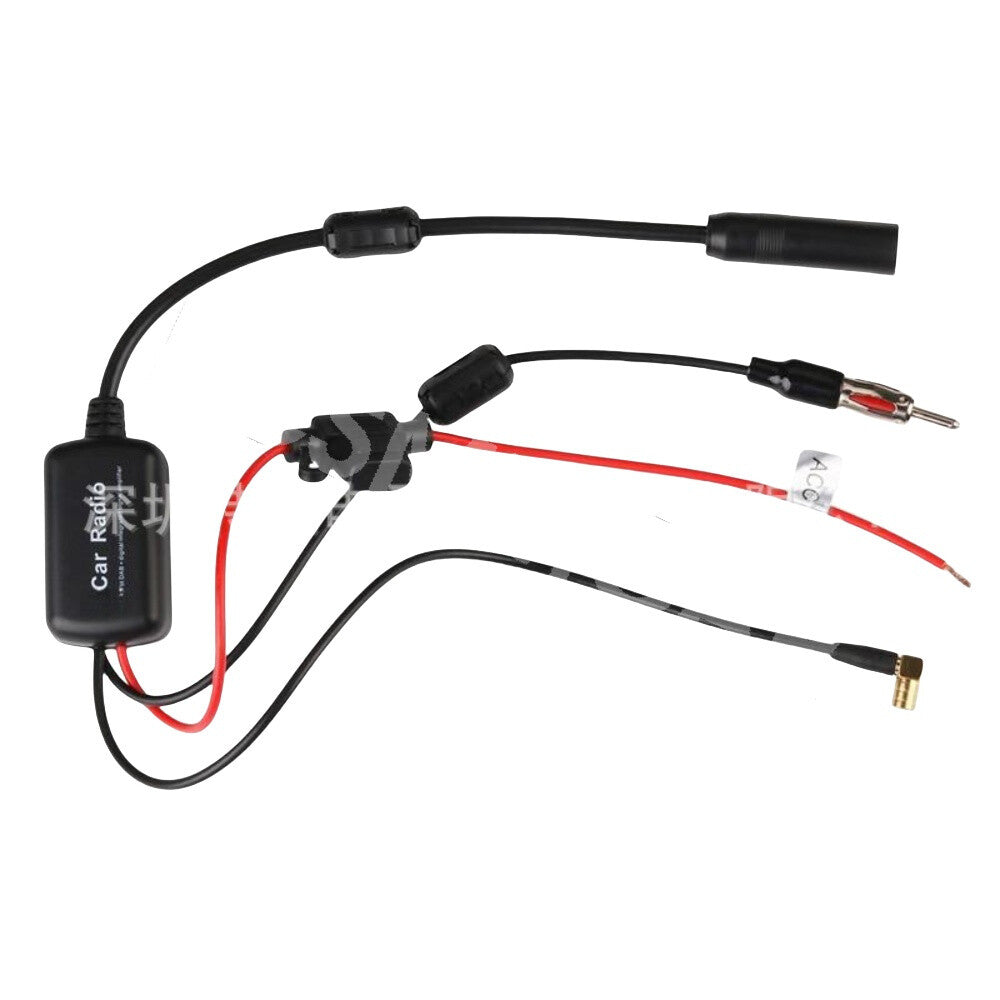 Car Stereo FM AM Radio Signal Antenna Signal Amplifier Auto Aerial Amp Booster