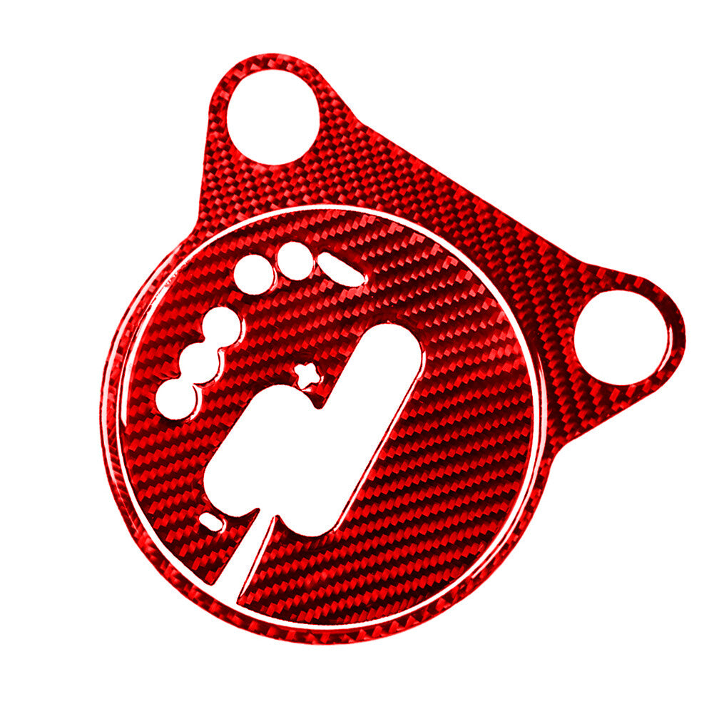Red Gear Shift Carbon Fiber Interior Panel Cover Trim For 2009-2020 for Nissan 370Z